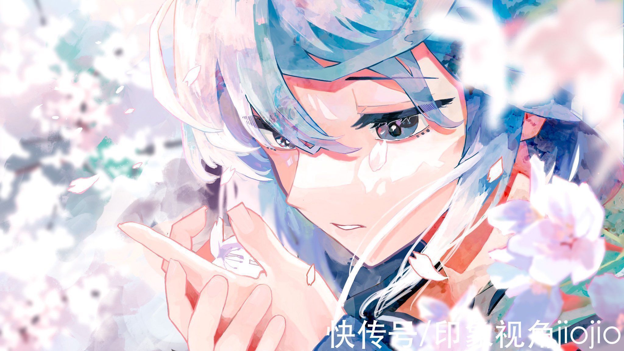 插画师$色彩风格很强烈的美少女插画,辨识度也很高