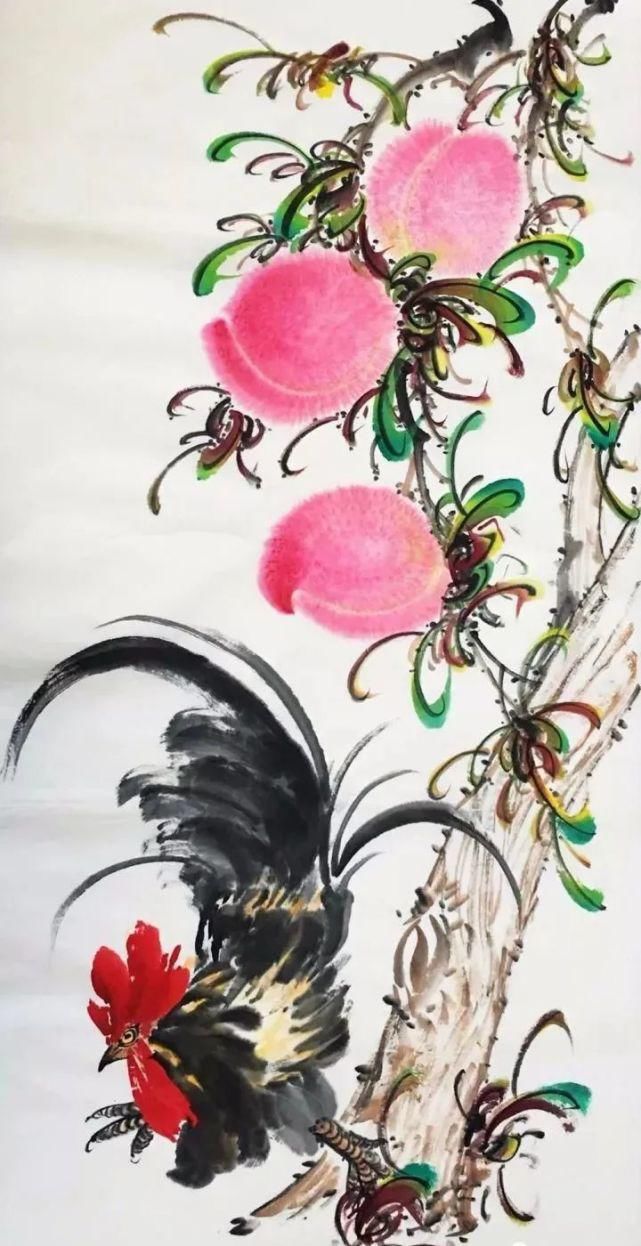 甜香|一起来欣赏国画里的蜜桃，娇艳溢甜香