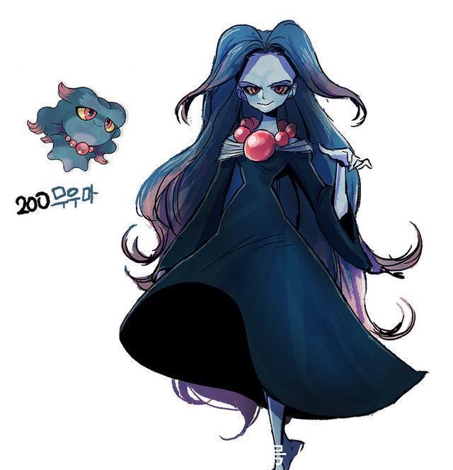 神奇宝贝|画师将宝可梦拟人化后,梦妖变身邪恶巫女,信使鸟则成了圣诞老人!