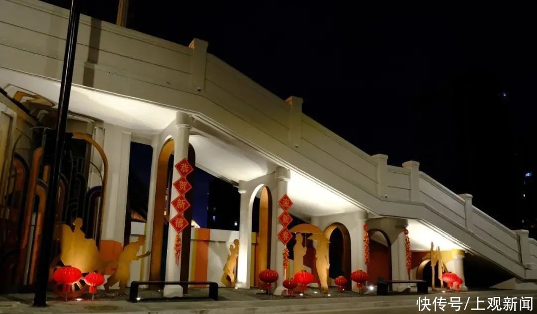 中年|时空隧道、光与夜之街……这段静安区超美滨江大道亮灯啦