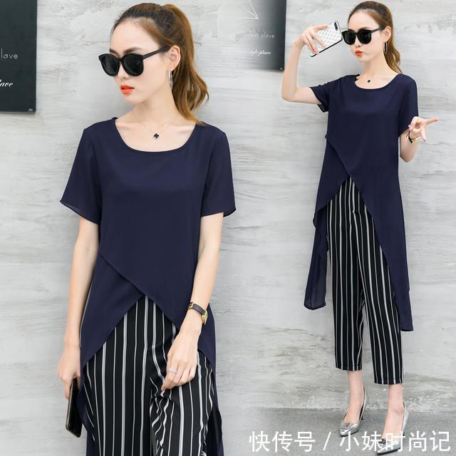 女人味|40岁女人要会穿搭减龄,时髦遮肉的阔腿裤套装,优雅更有女人味