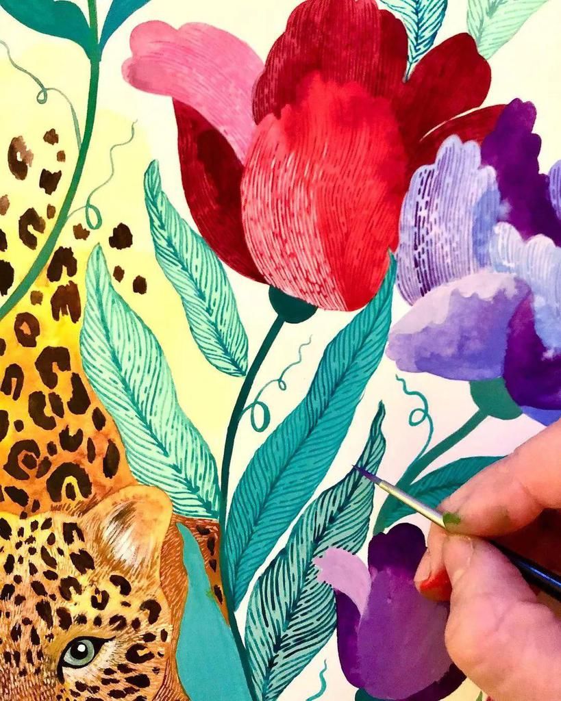  艺术家|水彩平涂，装饰效果太强了，自己动手画一幅，美到邻居羡慕嫉妒！