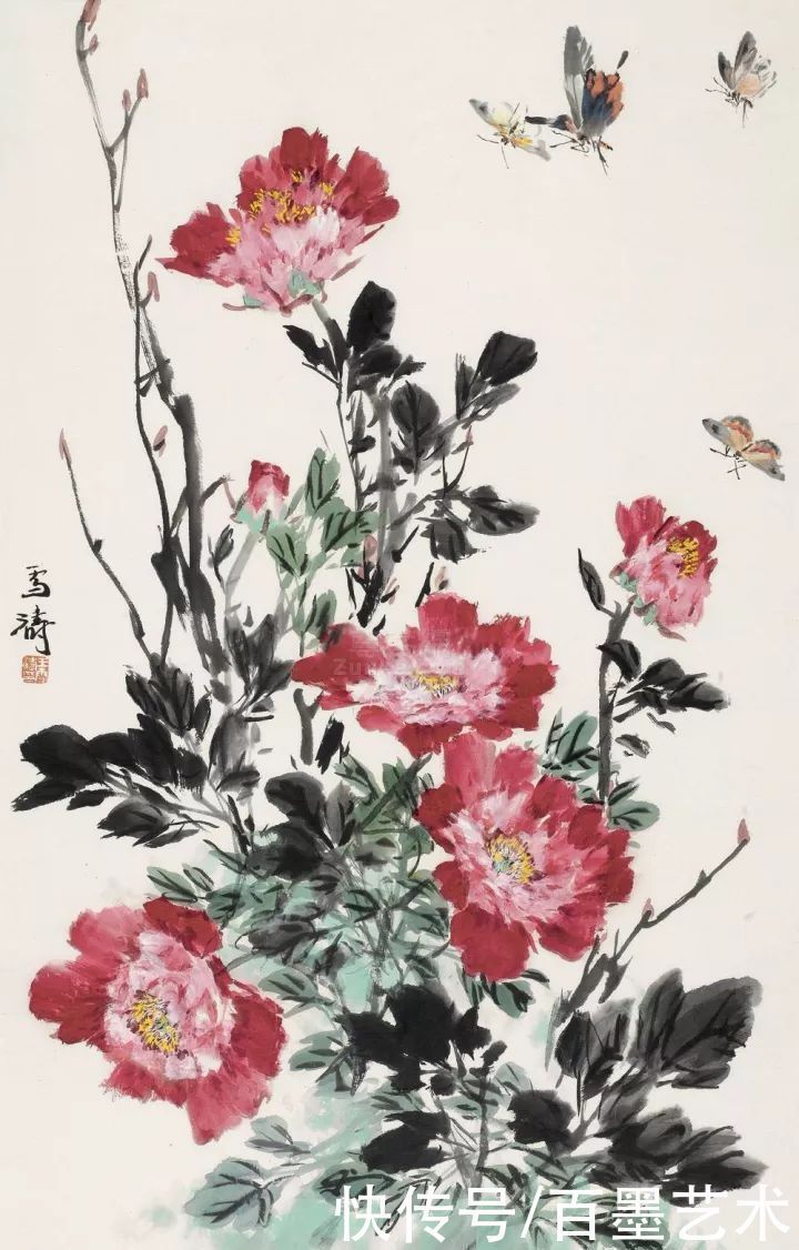 小写意|唯有牡丹真国色!小写意牡丹画150幅,美醉了