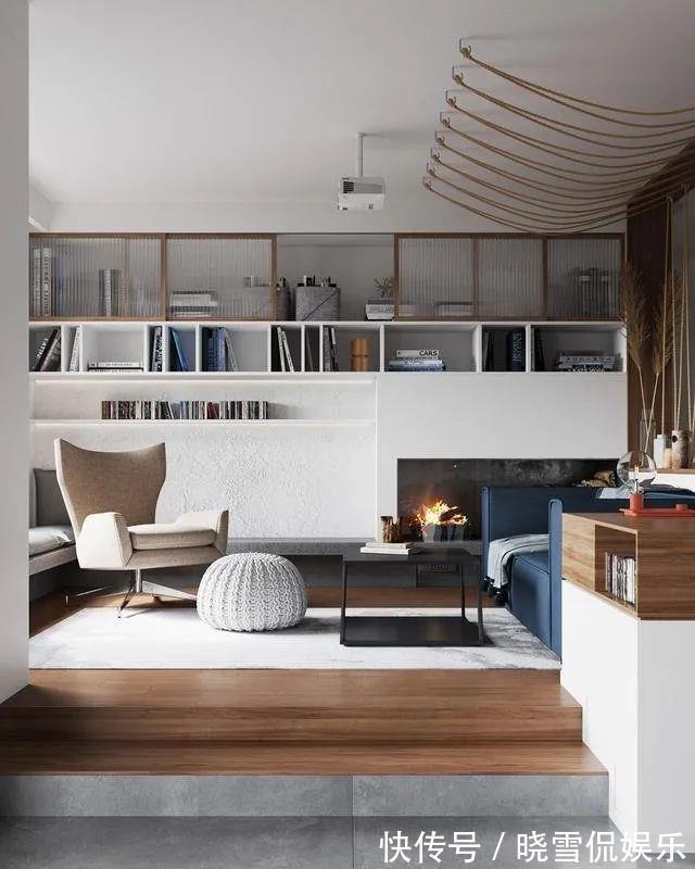 墙壁|112平极简复式混搭风,全屋设计超有质感!