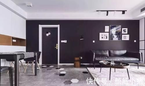 背景墙|15万装修110平三房,黑白灰经典配色,打造现代新居室
