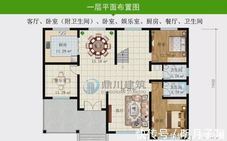 自建|造价25万二层自建别墅,外观简约好施工,超大露台设计,看了就想拥有