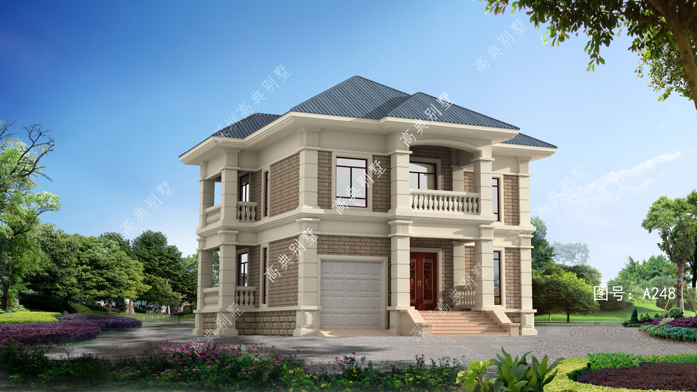 两层|欧式两层别墅，造型优美，真的让人向往。