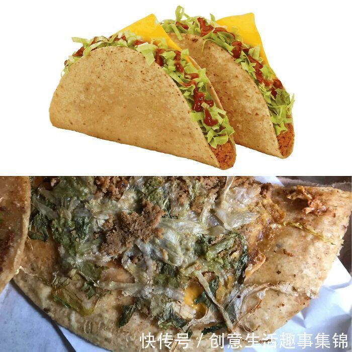 VS|30张美食广告.VS.实际对比照,再也不相信广告了