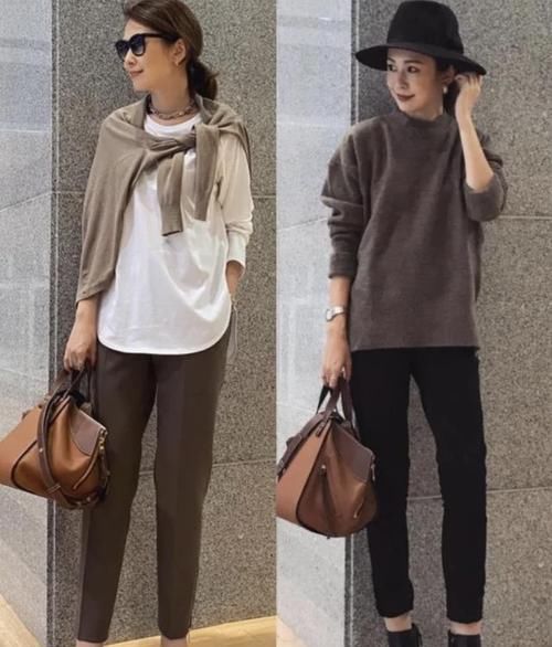 中年女性穿得“花里胡哨”显老气!多用基础搭配,简约高级