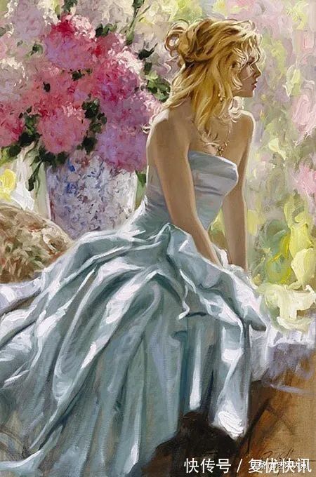 绘画@西式风格淑女绘画——当代画家Richard S. Johnson人物油画欣赏