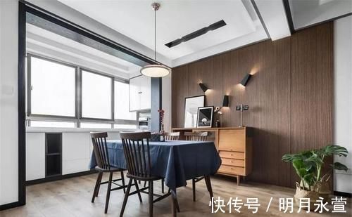 储物空间|将北阳台打通纳入餐厅后，105㎡的家明亮了，储物空间也充足了