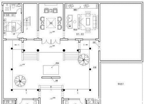 半山腰|喜庆的四合院设计,家里的宅基地小也可以盖,很适合农村