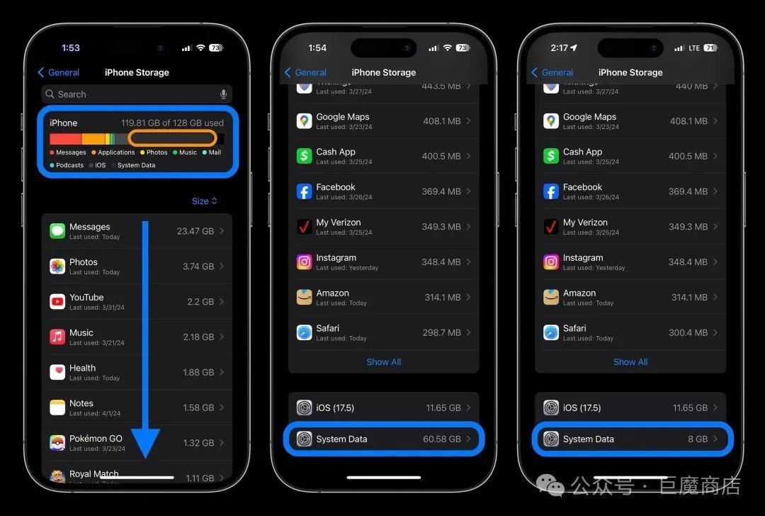 iOS 系统数据过大,教你如何彻底清理-HEU8