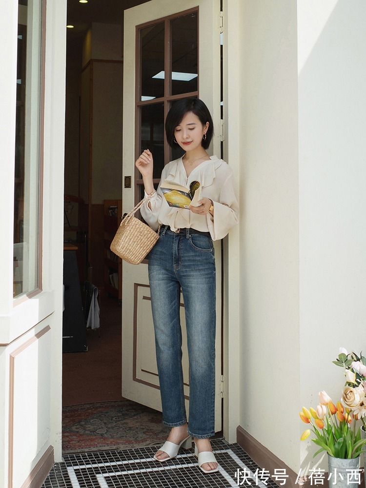 小个子|收起半身裙!今秋有品位的女人都在穿“衬衫+裤子”,洋气又高级