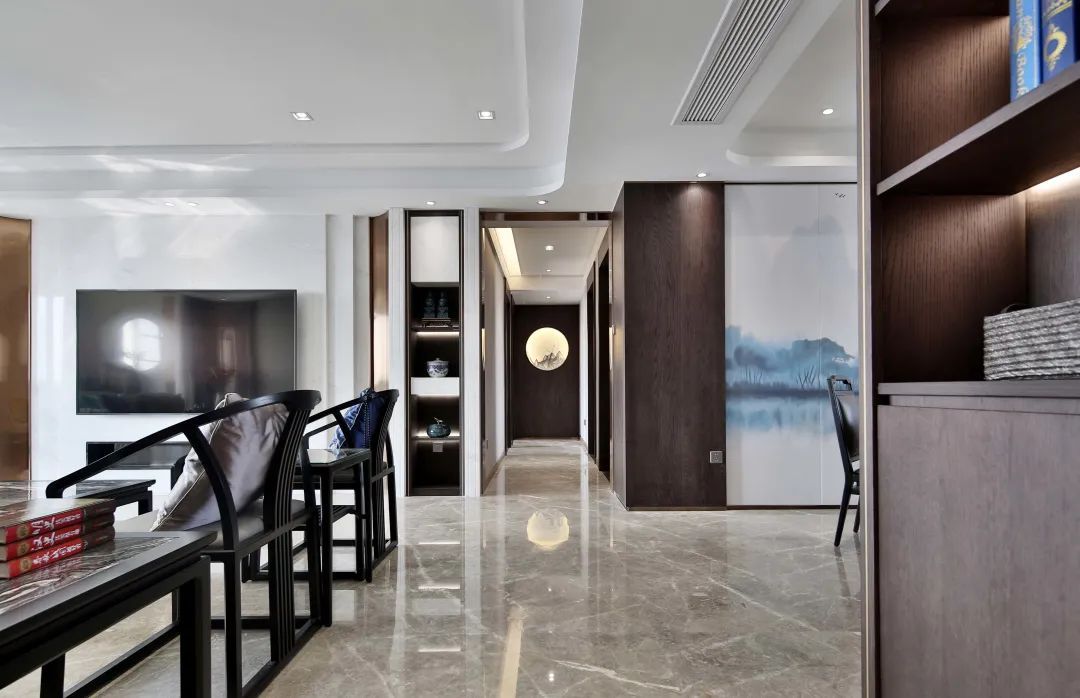 布置|210㎡新中式，现代简雅舒适，中式端庄布置，营造禅意气质