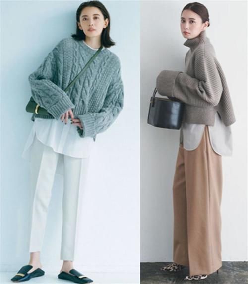 大衣内搭毛衣谁不会？日网教你搞懂配色与款式，才能得体与精致