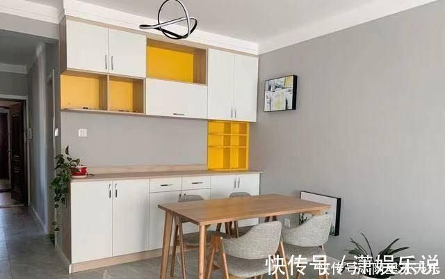 装修|新房刚装修完工,效果还不错,餐边柜很实用,全屋不吊顶也很漂亮