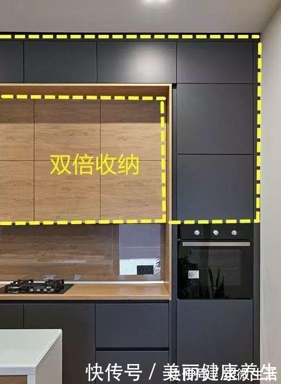 厨房|这招真高明！厨房吊柜还能这样设计，双层内嵌式，实用又美观！