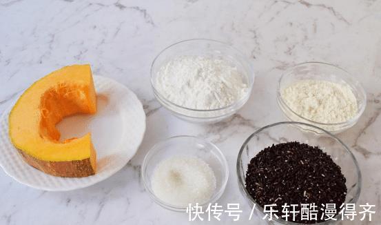 好吃|甜香滋养,无油紫米馅南瓜饼,制作简单还好吃