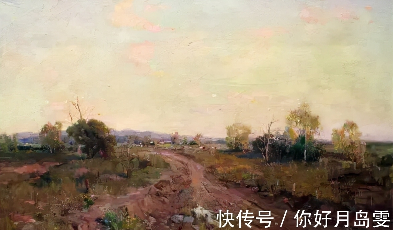 布面油画&著名油画家杨鸣山的风景写生作品，净化心灵！