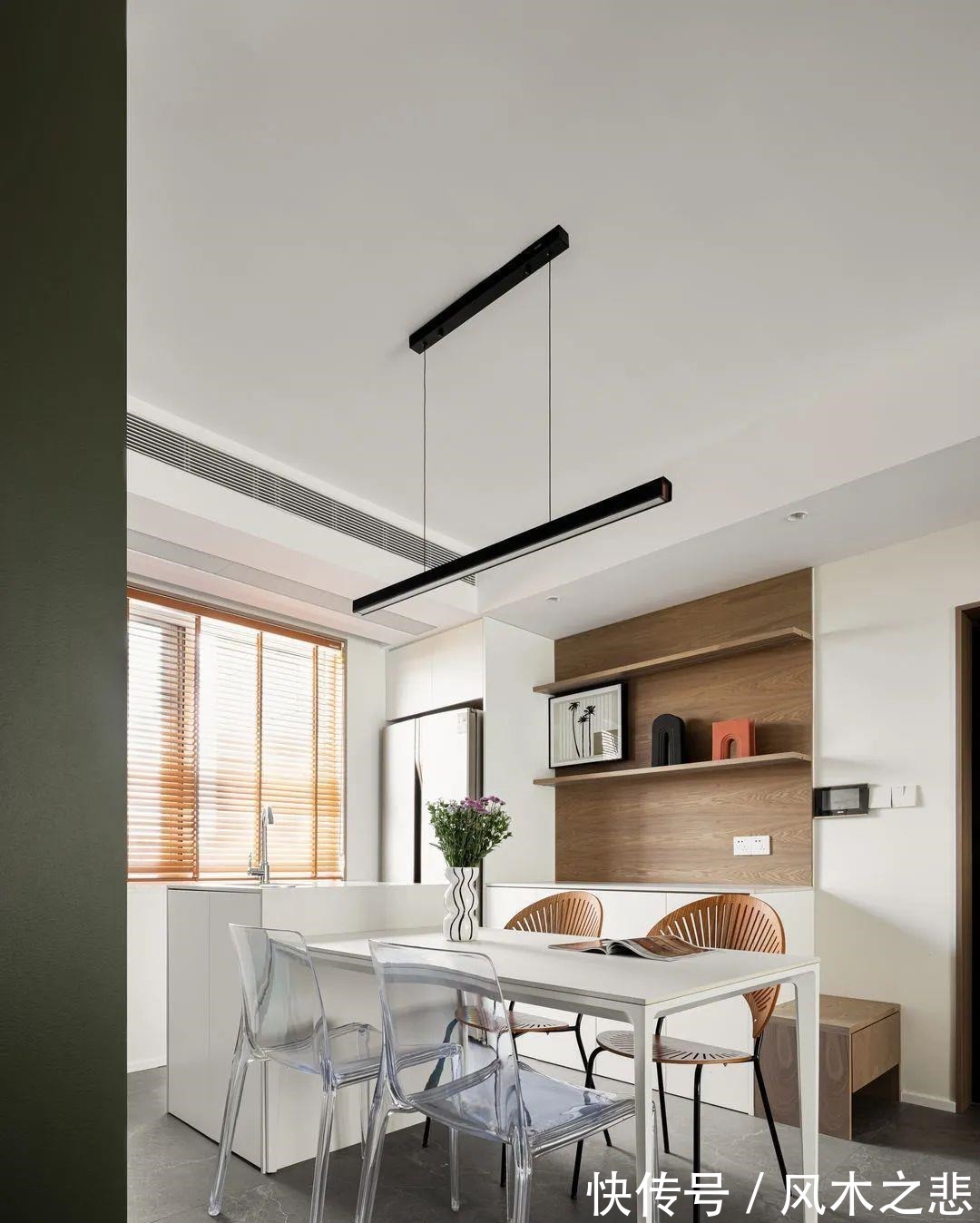 门洞|109㎡四口之家,全屋配色太清爽,三室两厅不压抑!