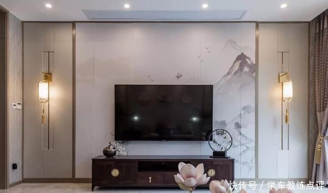 现代|新中式客厅电视墙，儒雅端庄，华丽大方！新中式客厅电视墙，儒雅端庄，华丽大方！