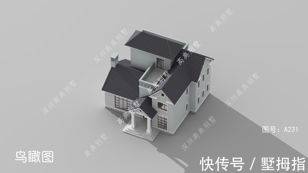 气派|带柴火灶的农村别墅，外观气派十足，整体造型别致美观。