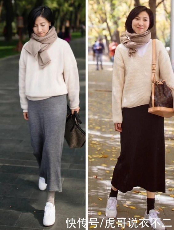 又一位简约风博主火了，“一裙多穿”圈粉无数，每一套都超优雅