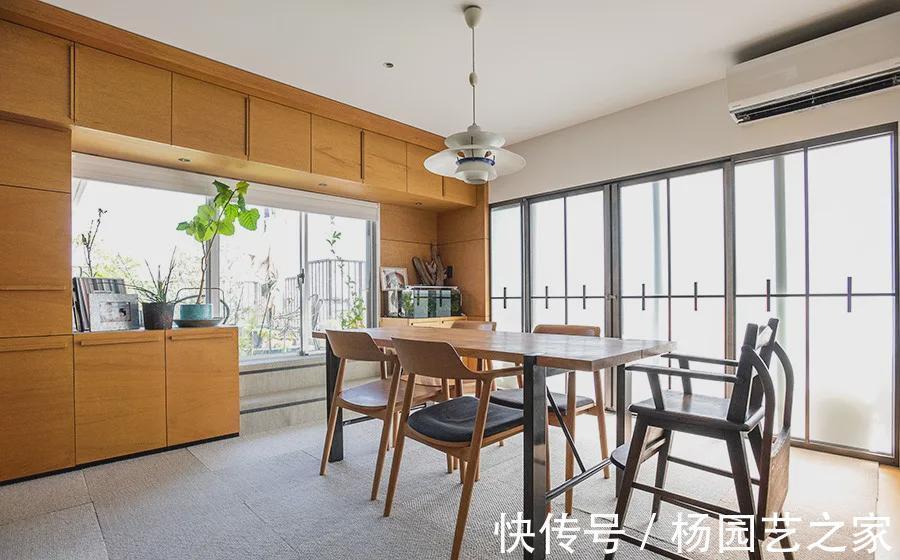 餐边柜|日本女业主115㎡房，不靠任何人，不多打一个柜子，独享15㎡露台