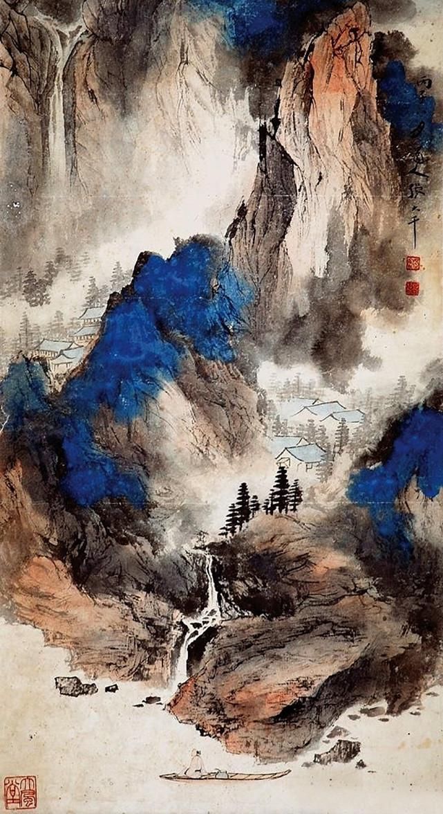 美术|当代美术人物：无笔墨的小品山水画画，就是张有颜色和图形的纸而已