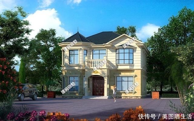 占地面积|经典造价低,好看精致美,3款农村排前三的二层小洋楼!