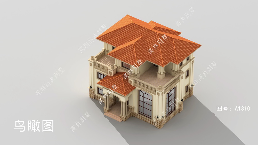 欧式|三层欧式别墅,外观造型美观,很符合农村的生活环境。