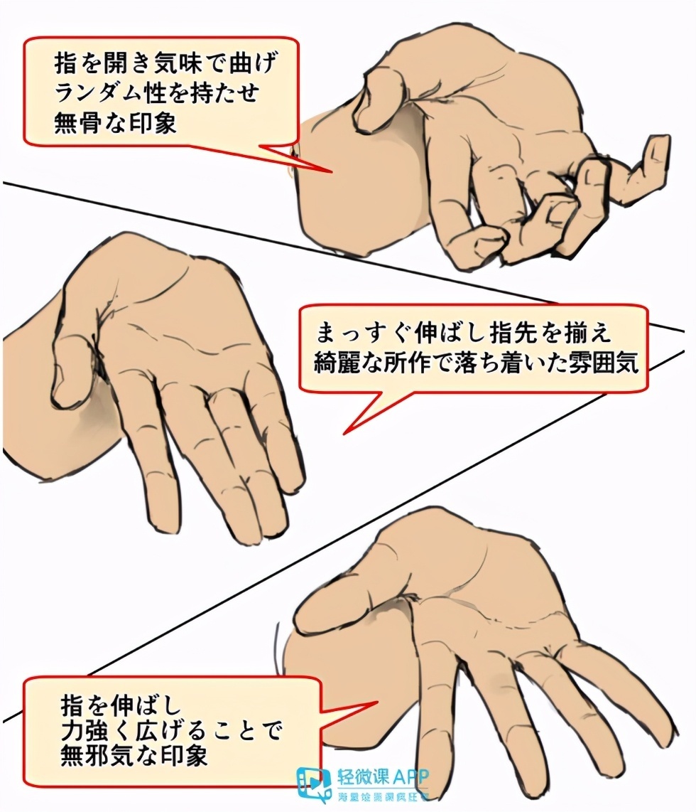 动漫人物手|不会画手的朋友看过来,手部姿势大全!