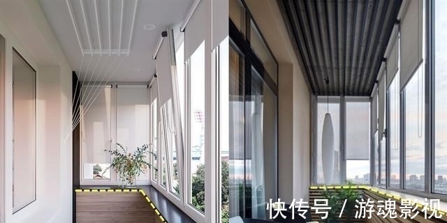 矮柜|床头不得已靠窗,一招化解:加一字形20cm宽矮台面,也当床头柜用