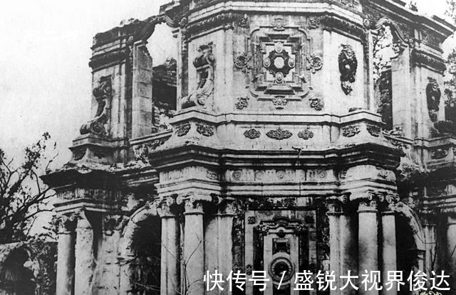 万春园|140年前的圆明园老照片：那时主体还在，图1是海晏堂十二生肖兽首