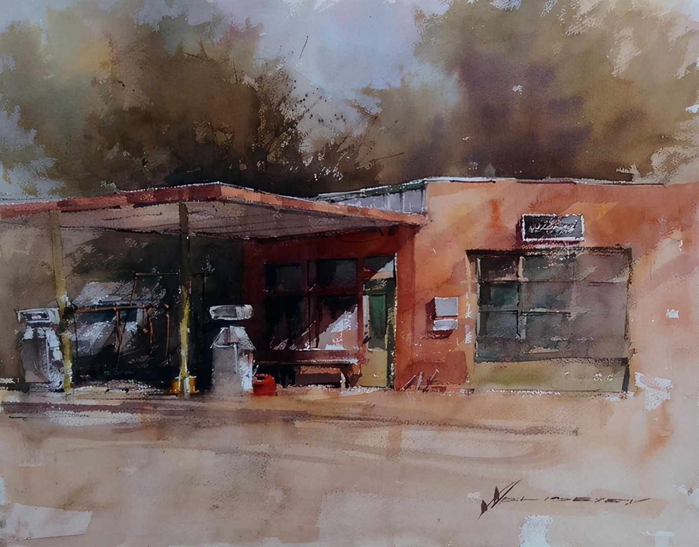 弗拉迪斯拉夫!印象水彩/美国当代艺术家弗拉迪斯拉夫水彩作品