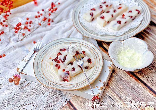 快手10分钟就能做的蔓越莓年糕，香甜软糯，快过年了赶紧囤起来