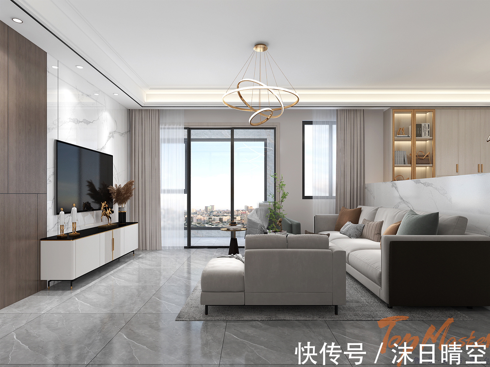 现代|【鲁班装饰】时代俊园140㎡现代风格,艺术的最高境界