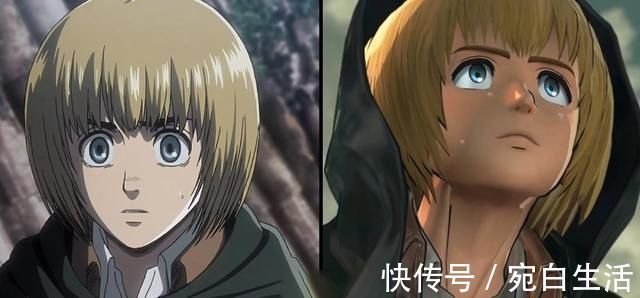 阿尔敏|进击巨人动漫游戏画风对比:铠之巨人帅炸,阿尼深刻诠释冰山美人