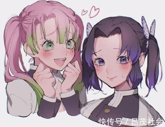 我妻善逸|当《鬼灭之刃》全员变双马尾,富冈义勇无违和感,蝴蝶忍让人惊艳