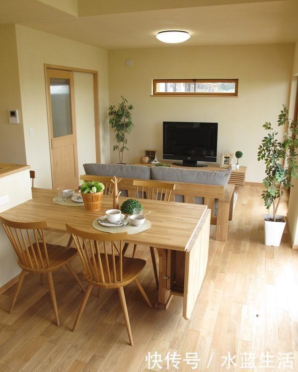 餐厅|我要有钱也买横厅户型,沙发不靠墙,餐厨一字排开,越看越高级