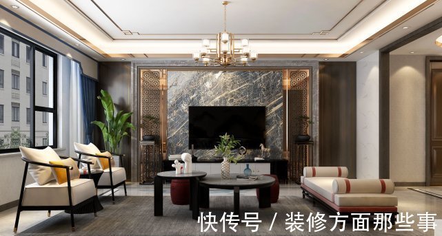 落落大方|175平中式风四居室,被中式之美包裹的客厅落落大方