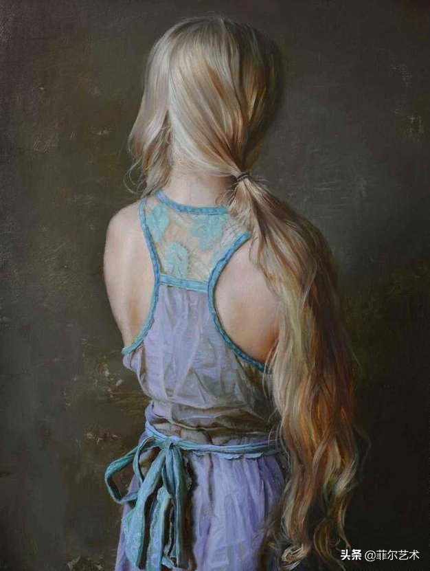 油画@49岁画家笔下的少女人体油画,展现出人体艺术的极限美感