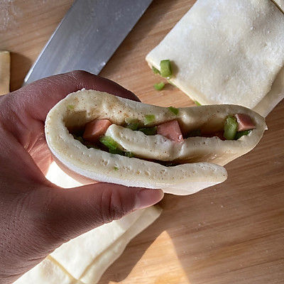 青椒火腿饼|青椒火腿饼