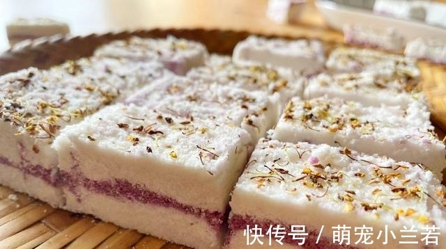 3勺粘米粉1勺糯米粉,搅一搅蒸一蒸,软糯香甜,好吃到停不下来