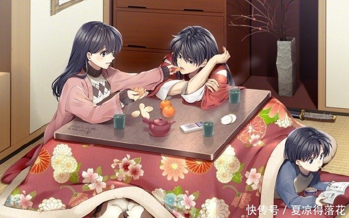 戈薇|画师大大的犬夜叉戈薇超甜，最帅的妖怪三父子