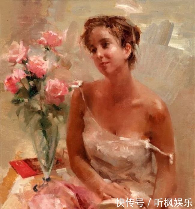 瓦伦西亚$西班牙艺术家尼迪亚笔下的女人,美得像花一样尽情地绽放