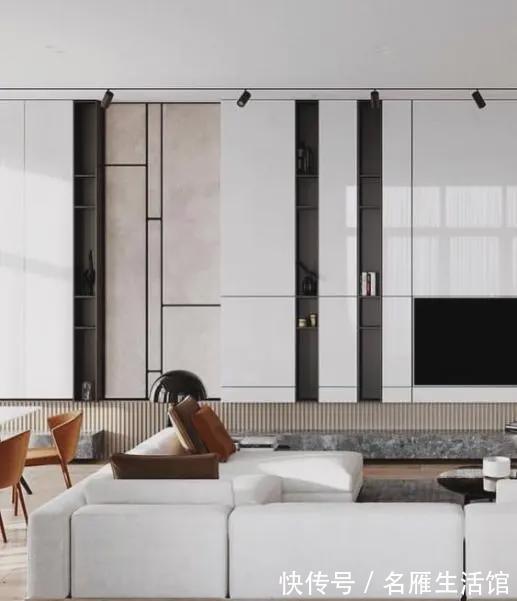 边角|新一代电视墙应该这样装,打个柜子装电视,边角不留缝越看越大气