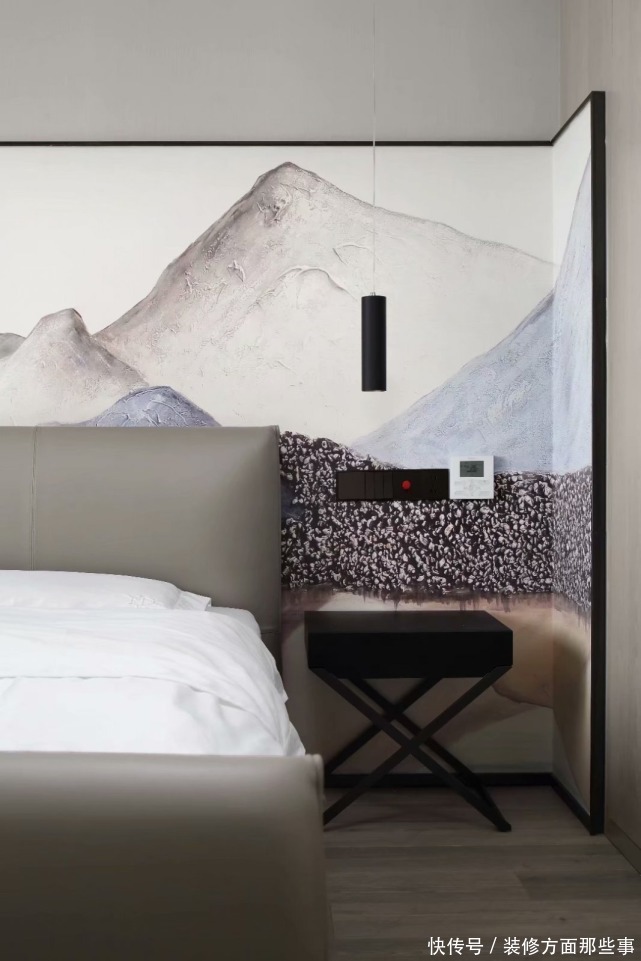 装修|79平现代风二居室,沙发后居然是开放式书房