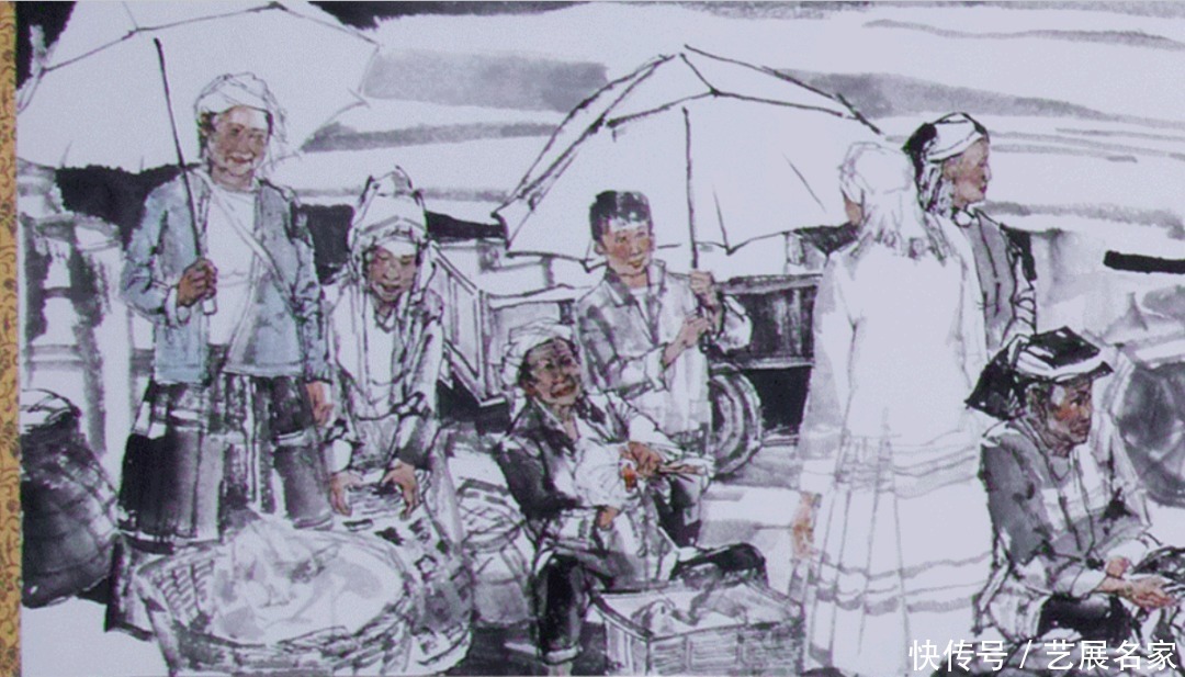  白裤瑶|【艺展中国】孙龙超民族人物手卷作品欣赏